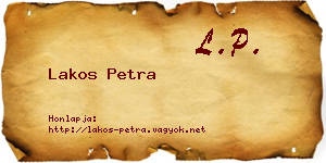 Lakos Petra névjegykártya